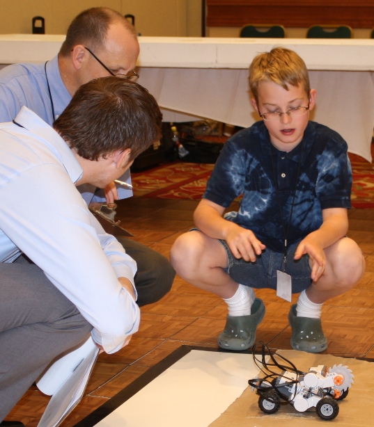 youth competing in Robotics Contest