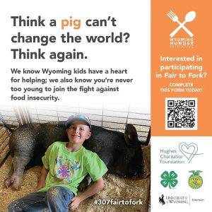 smiling young boy with his 4-H swine project