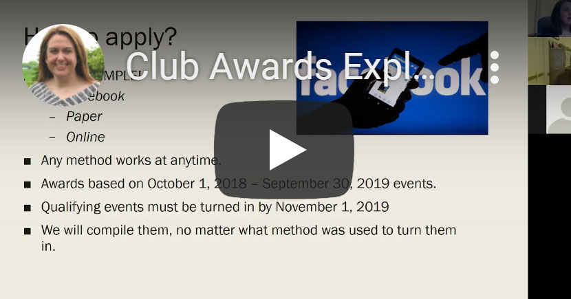 Club Awards YouTube Screen