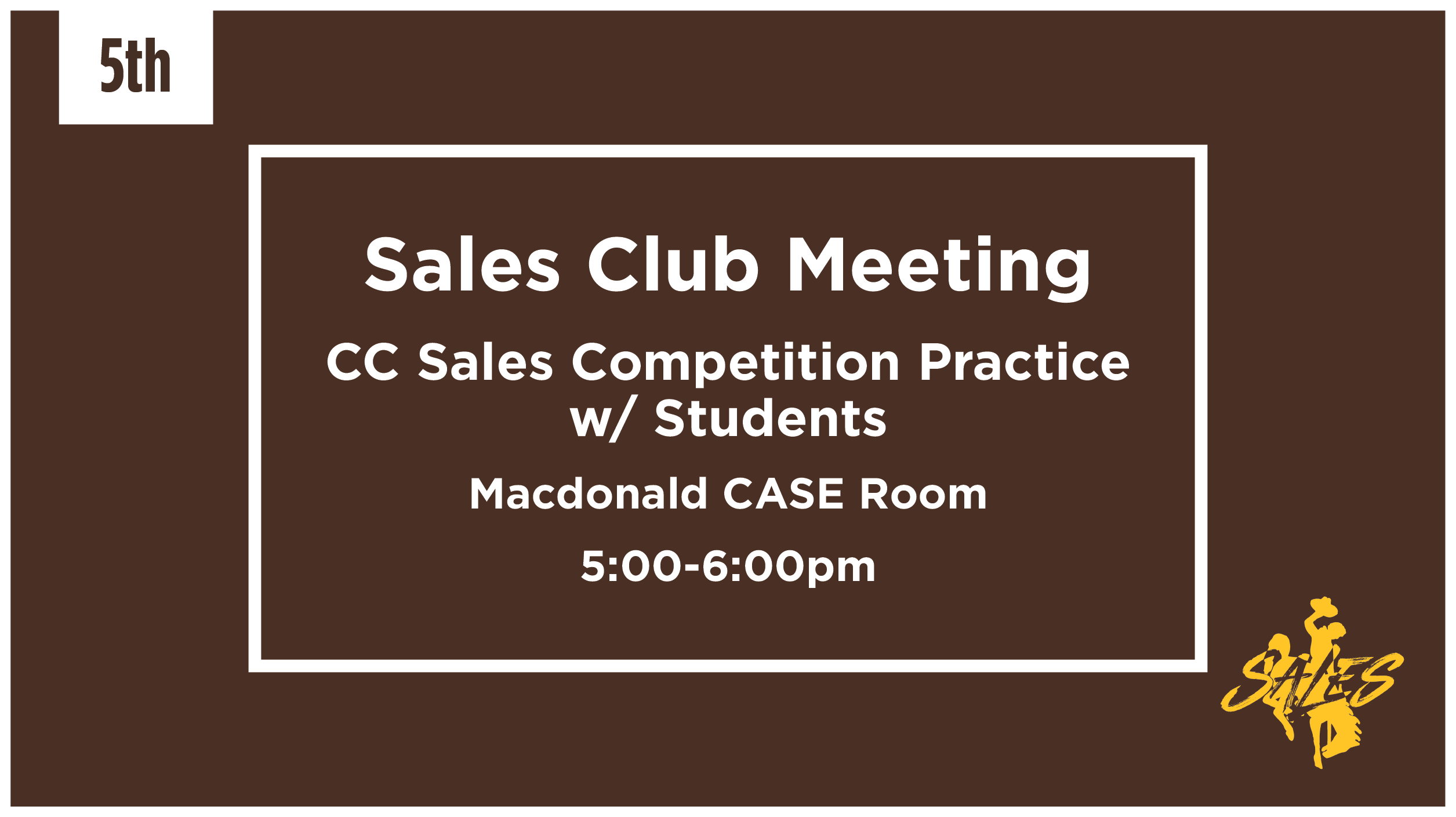 Sales Club Meeting April 5