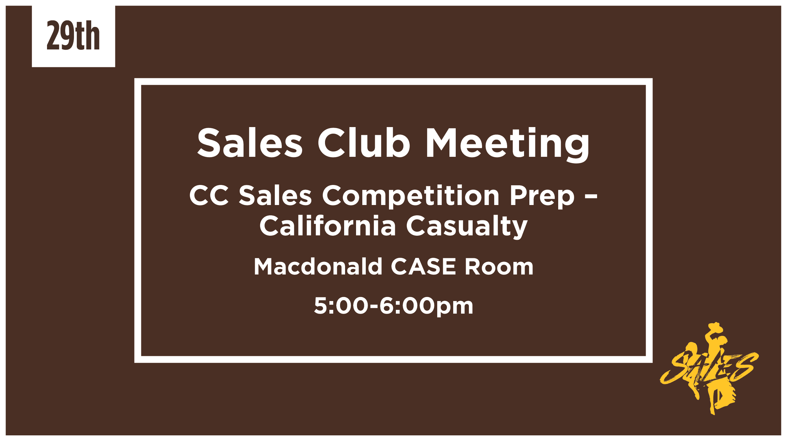 Sales Club Meeting March 29