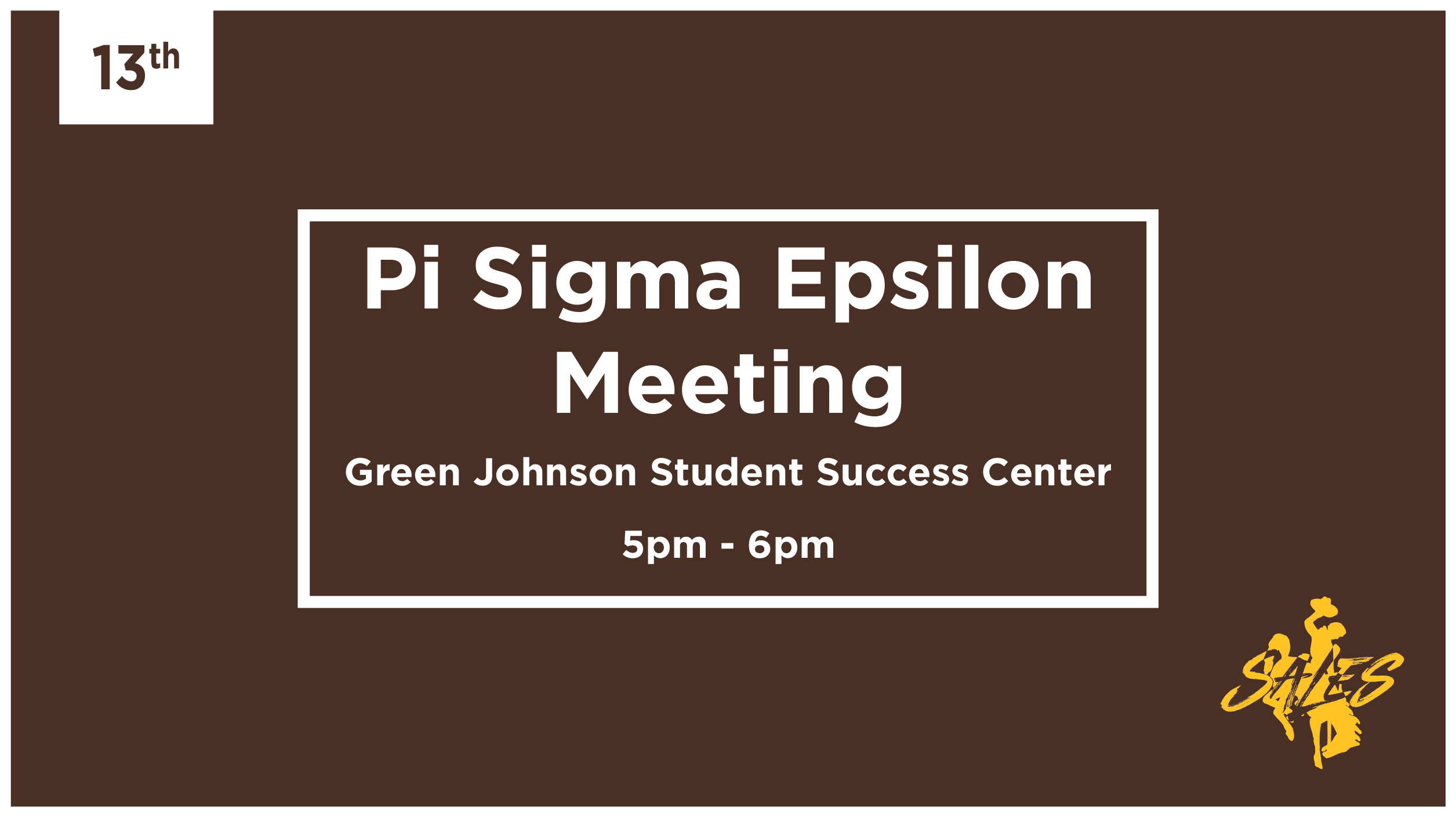 Pi Sigma Epsilon Meeting September 13th