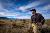 Environmental scientist in the field