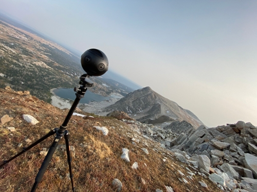 Photo: SoilSim 360-degree data capture on Medicine Bow Peak