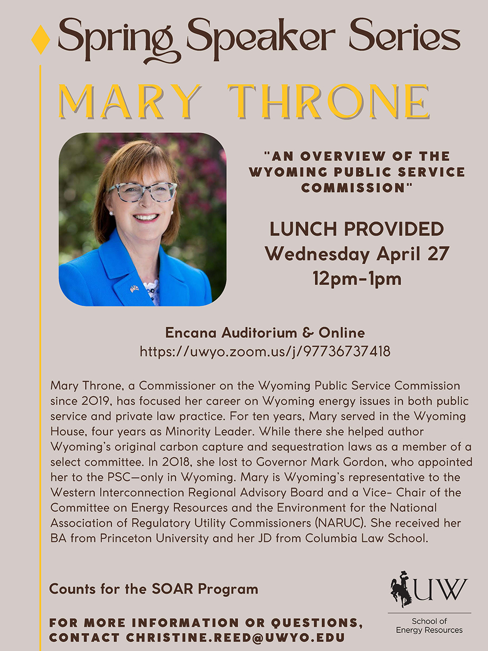 Mary Throne Speaker Presentation