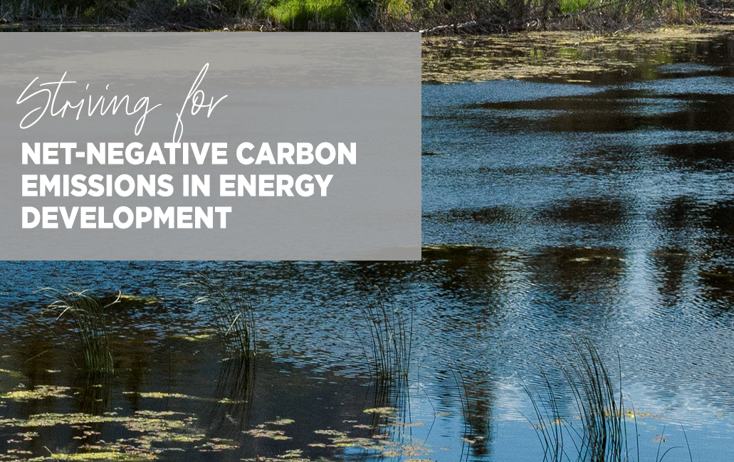 Striving for net-negative carbon emissions in energy development