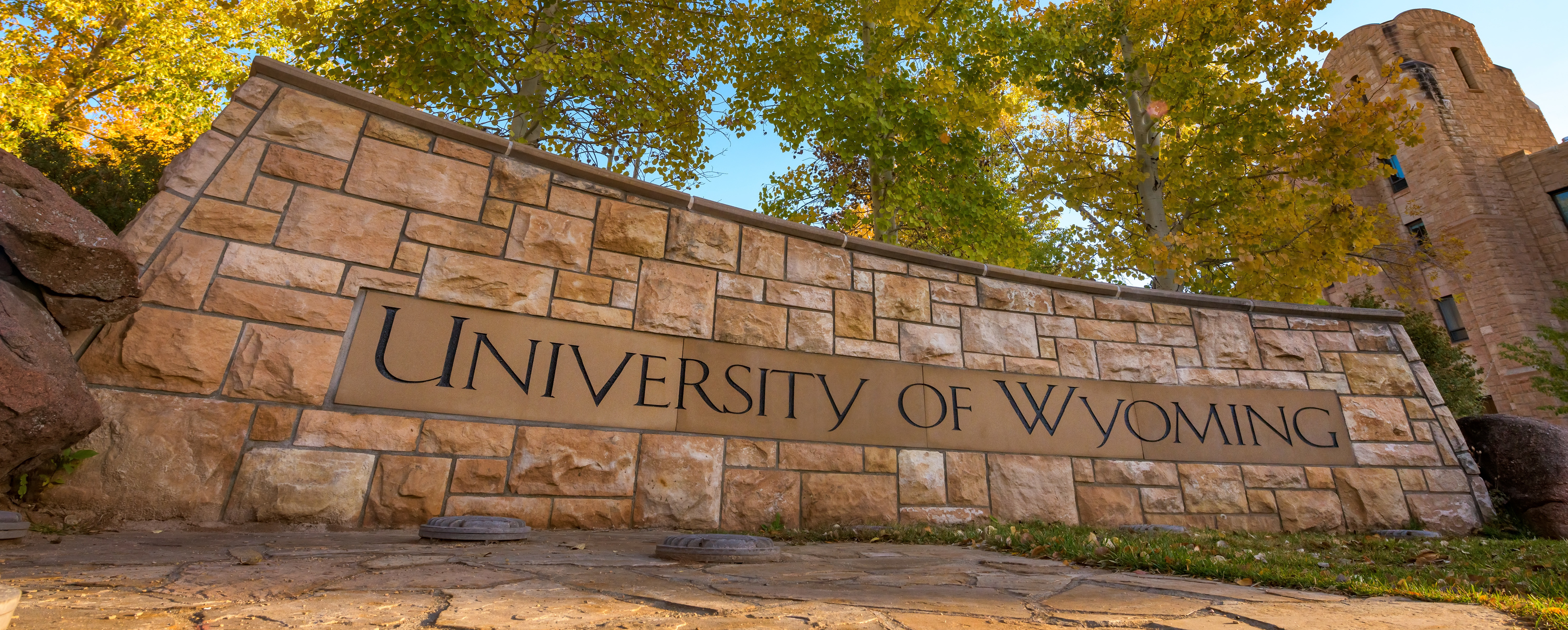 University of Wyoming brick sign