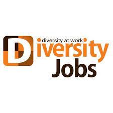 diversity jobs logo - organge, white and black