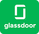 Green glassdoor logo with white text.