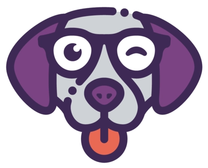 K12JobSpot icon logo of a purple dog