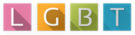 lgbtconnect.com logo - pink, orange, green and blue