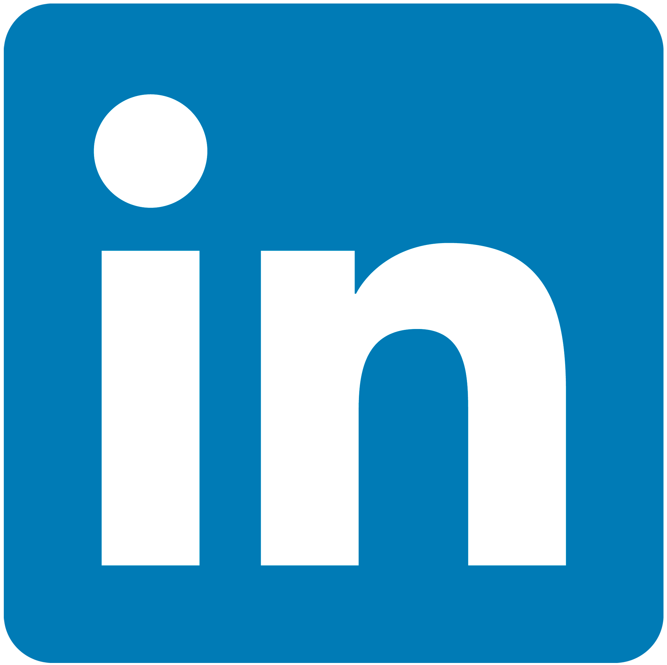 Blue LinkedIn icon logo