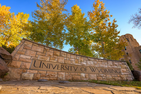 university of wyoming sign in the fall