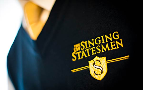 Front of a University of Wyoming Singing Statesmen sweater