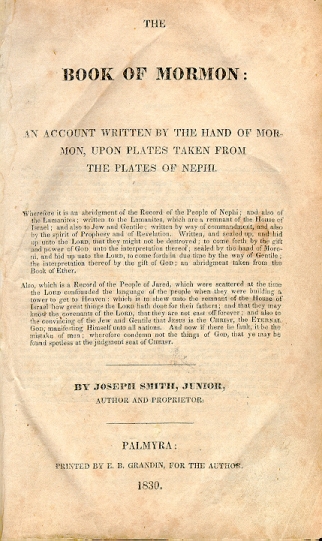 early editions of the Book of Mormon