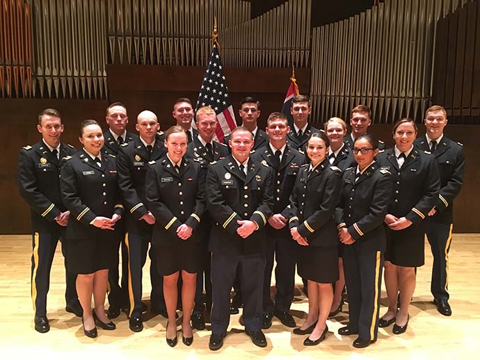 Army ROTC commissioning clas of 2019 University of Wyoming