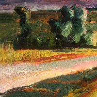 Icon for "Landscape Painting Night" - Painting by Kathleen Frye