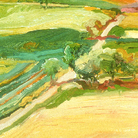 Icon for "Landscape Painting Sun" - Painting by Kathleen Frye