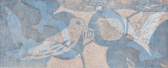 Sue Pearson's "Feed the Baby" Intaglio and relief on paper