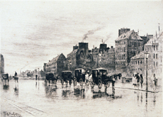 <i>Une Matinee D???apos;Hiyer Au Quai De L???apos;Hotel Dieu</i>