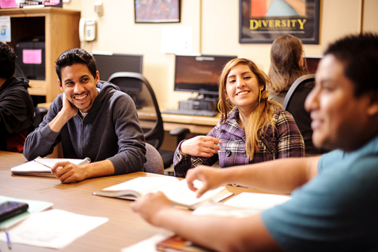 Students studying