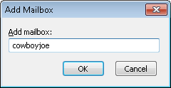 Add Mailbox window