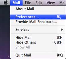 Mail menu