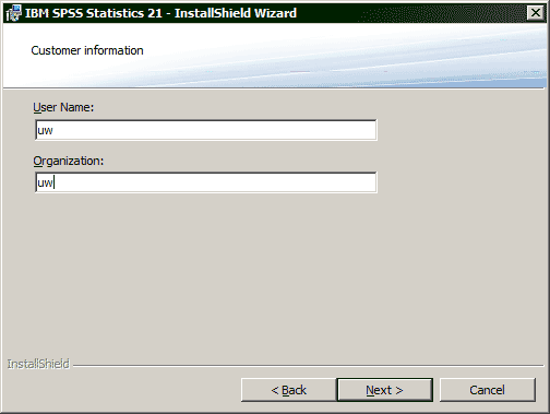Customer Information window
