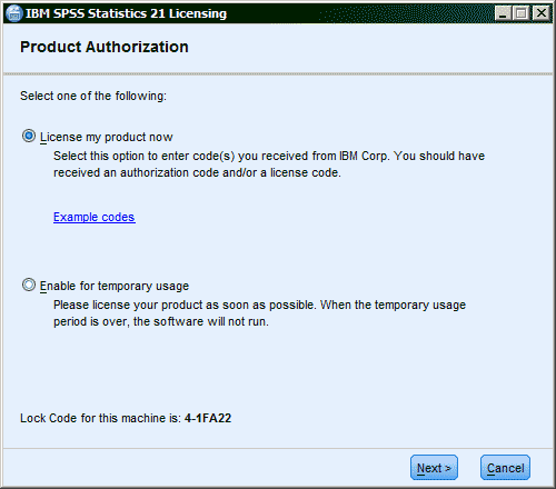 Product Authorization window