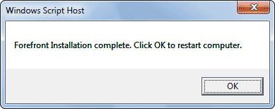 Windows Script Host window