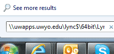 Search window