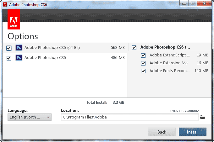 comment installer photoshop cs6