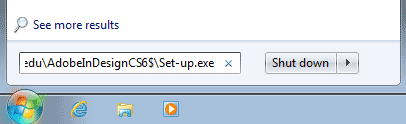 Search programs and files window
