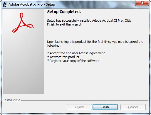 Adobe Acrobat XI Pro - Setup window