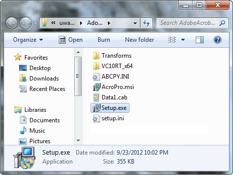 Search Results window