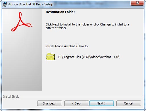 Adobe Acrobat XI Pro - Setup window