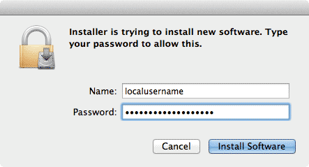 Authentication window