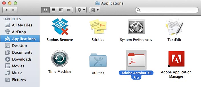 Applications window