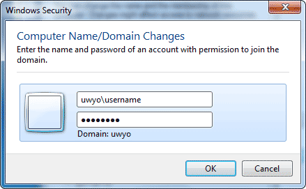 Windows Security window