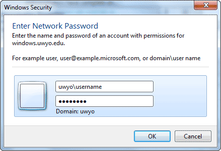 Windows Security window
