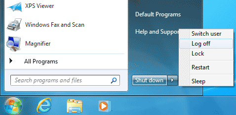 Start window