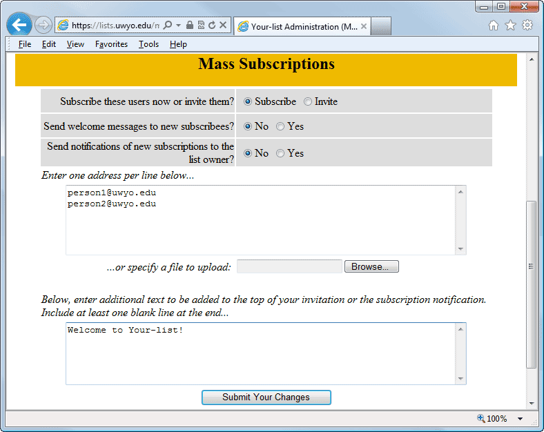 browser window