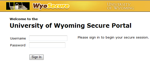 WyoSecure login