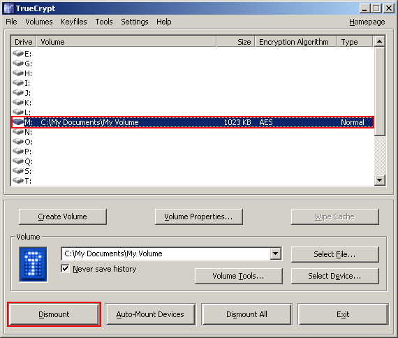 TrueCrypt GUI