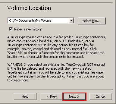 TrueCrypt GUI