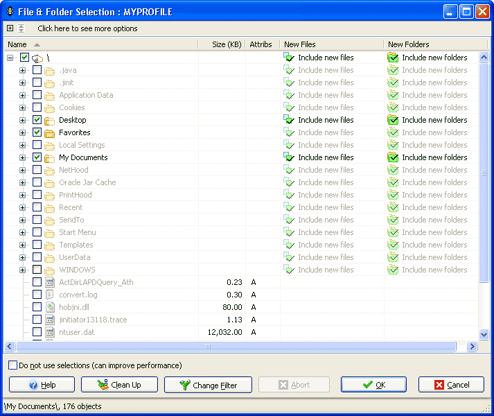 File and Folder window