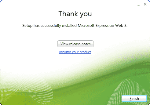 Thank You window