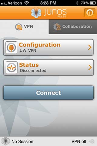 Connect screen