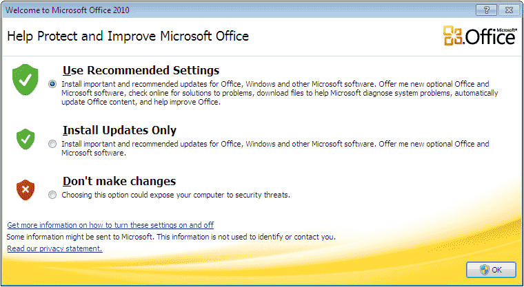 Help Protect and Improve Microsoft Office window