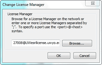 Change License Manager window